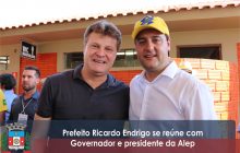 Prefeito Ricardo Endrigo se reúne com governador Ratinho durante Show Rural