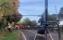 Criança de 13 anos vítima de grave acidente, é encaminhada de helicóptero do Consamu para Cascavel