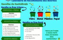 Em Santa Helena recolha de resíduos é organizada por distritos; confira as datas e locais
