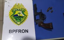 BPFRON apreende arma de fogo e munições em Santa Helena-PR; Homem foi preso