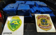 BPFRON e Polícia Federal apreendem 401 kg de drogas em Pato Bragado