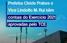 Prefeita Cleide Prates e Vice Lindolfo M. Rui têm contas do exercício 2021 aprovadas pelo TCE