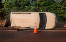 Polícia Rodoviária de Santa Helena atende a acidente entre São Miguel do Iguaçu e Itaipulândia