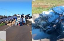 Batida frontal entre caminhão e carro deixa motorista morto na BR 277, em Céu Azul